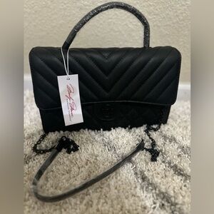 Quilted Purse  With Chain Strap Black Marilyn Monroe Brand 
New With Tags